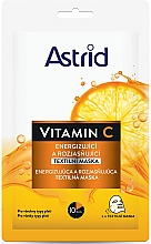 Духи, Парфюмерия, косметика Осветляющая маска с витамином С - Astrid Vitamin C Energizing And Brightening Textile Mask