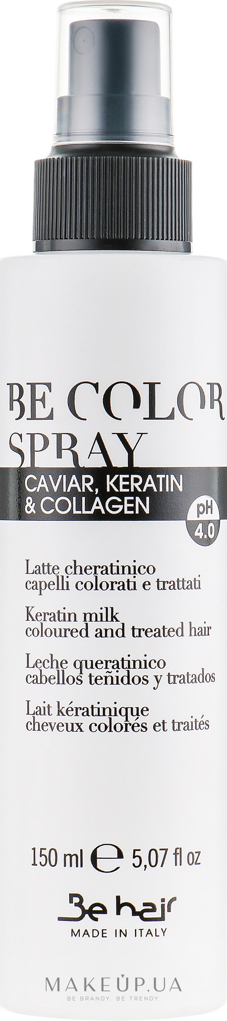 Молочко для пошкодженого волосся, з кератином та колагеном - Be Hair Be Color Spray Keratin Milk — фото 150ml