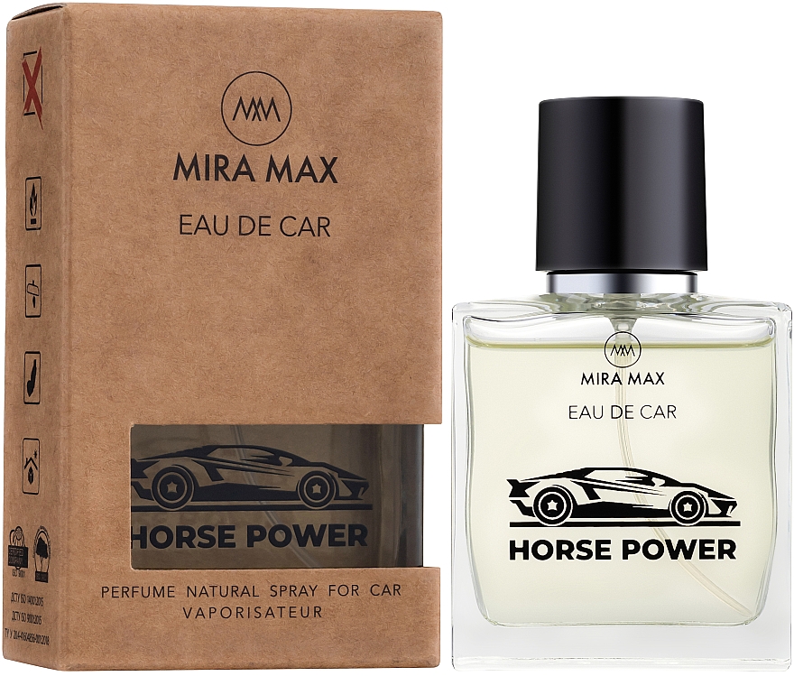 Ароматизатор для авто - Mira Max Eau De Car Horse Power Perfume Natural Spray For Car Vaporisateur
