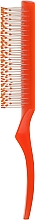 Щетка массажная узкая 9 рядов, оранжевая - Titania — фото N3