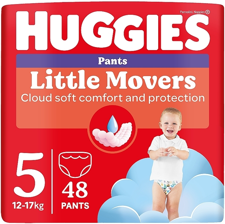 Трусики-подгузники Pants 5 Mega (12-17 кг) для мальчиков, 48 шт - Huggies