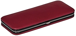 Маникюрный набор, 5 предметов "Siena", застежка клипса, red - Erbe Solingen Manicure Clip-Top Case — фото N1