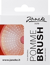 Компактная щетка для волос, розовая - Janeke The Original Pomme Brush — фото N2
