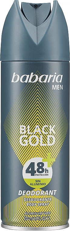 Дезодорант-спрей для тіла "Чорне золото" - Babaria Black Gold Deodorant Spray