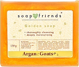 Золотое мыло с аргановым маслом и протеинами козьего молока - Soap Friends Argan & Goats Golden Soap — фото N1