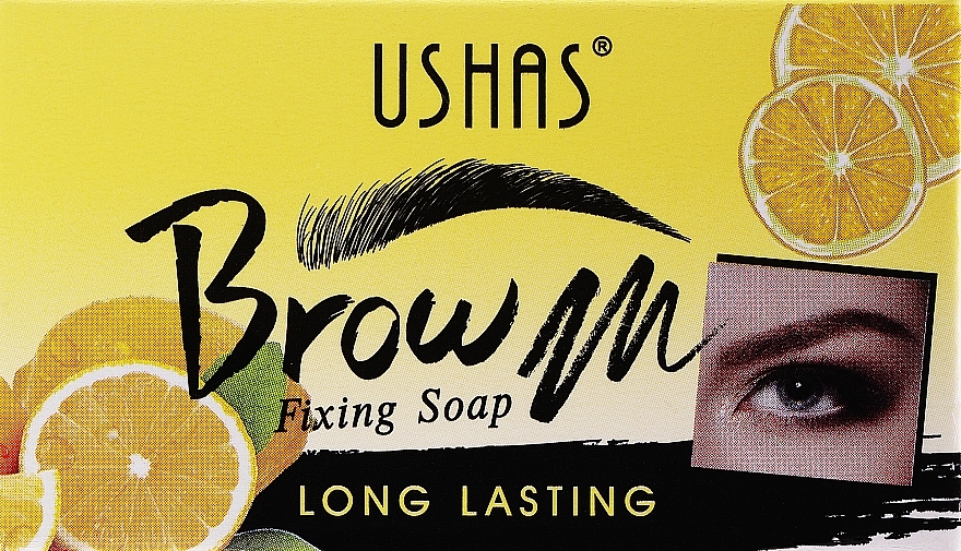 Фиксирующее мыло для бровей, лимон - Ushas Brow Fixing Soap Long Lasting — фото N2