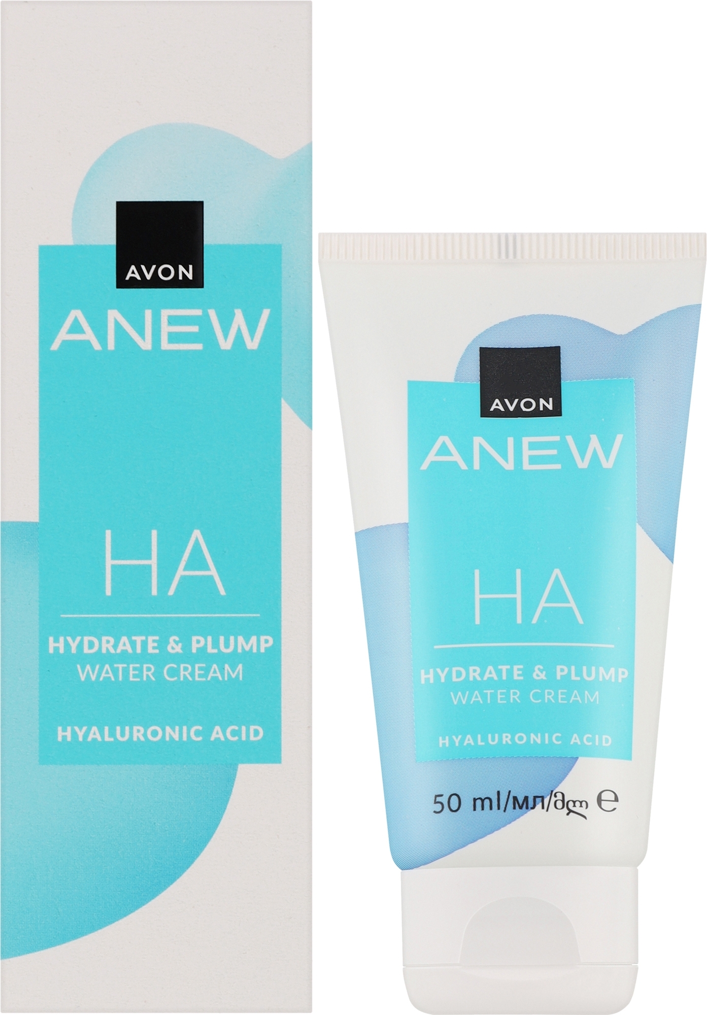 Увлажняющий и укрепляющий крем для лица - Avon Anew HA Hydrate & Plump Water Cream — фото 50ml