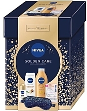 Парфумерія, косметика Набір - NIVEA Golden Care (b/lot/250ml + sh/gel/250ml + deo/50ml + lip/balm/5.8g)