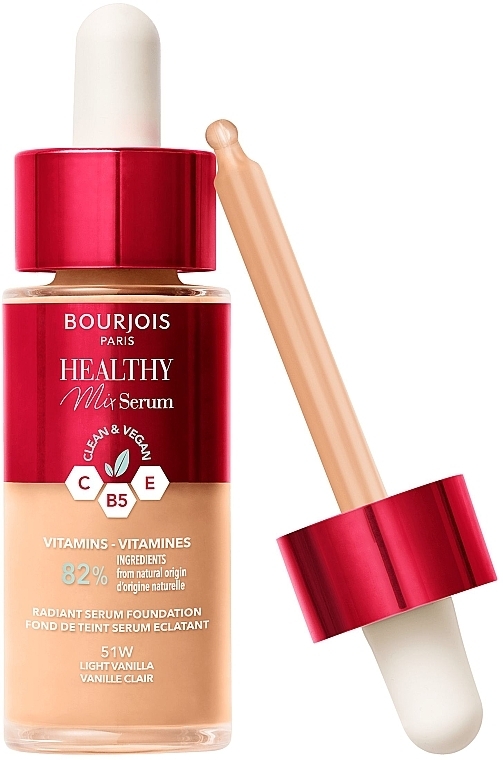 Тональна основа - Bourjois Healthy Mix Serum Foundation — фото N2