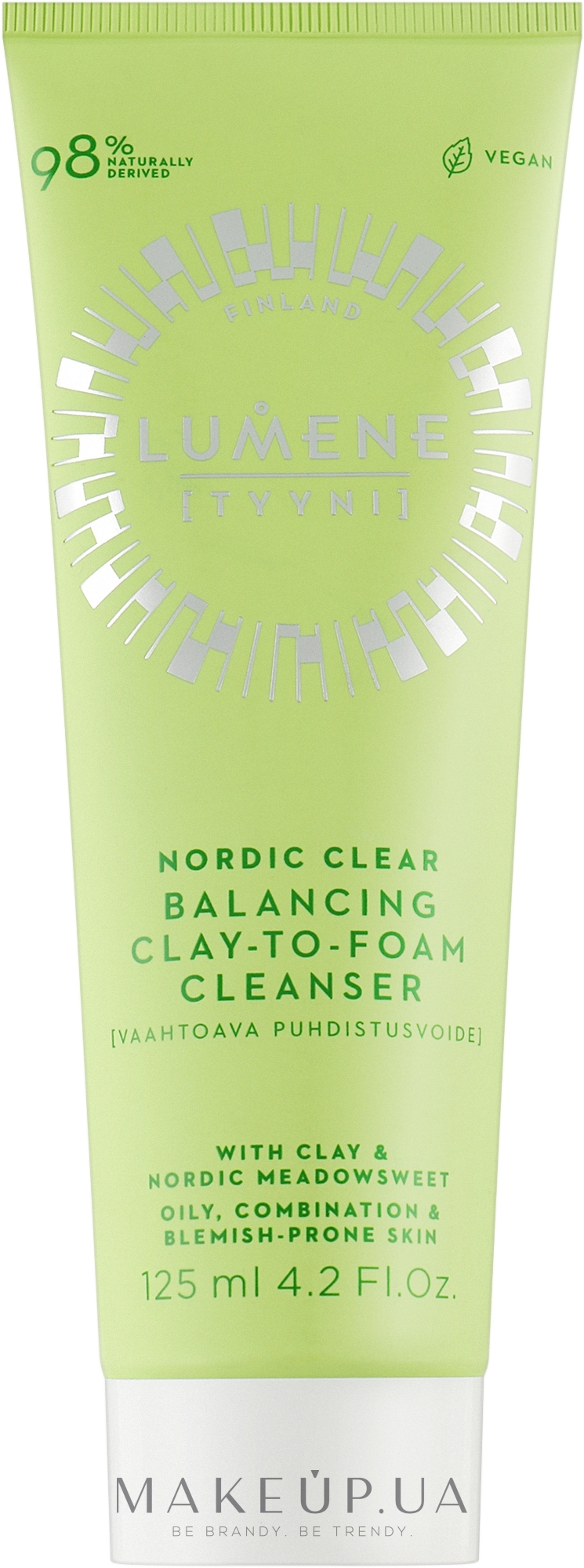 Очищувальний крем-пінка - Lumene Nordic Clear Balancing Clay-To-Foam Cleanser — фото 125ml