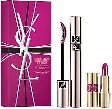 Духи, Парфюмерия, косметика Набор - Yves Saint Laurent Volume Effet Faux Cils The Curler Mascara (mascara/6.6ml + lipstick/4.5g)