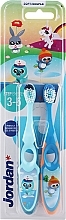 Парфумерія, косметика Дитяча зубна щітка, 3-5 років, світло-блакитна + синьо-помаранчева - Jordan Step By Step Soft Clean
