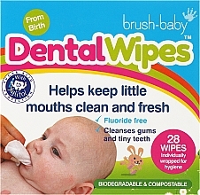 Парфумерія, косметика Одноразові дитячі дентальні серветки "DentalWipes" - Brush-Baby
