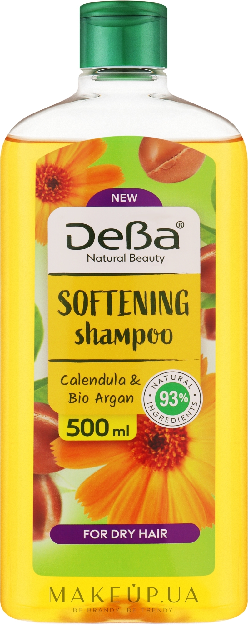 Шампунь пом'якшуючий "Calendula & Bio Argan" - DeBa Natural Beauty Shampoo Softening — фото 500ml