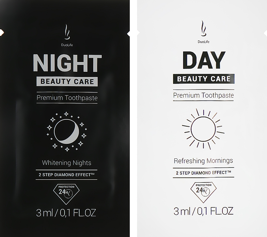 Набор зубных паст - DuoLife Day & Night Beauty Care (tooth/paste/2x3ml) — фото N1