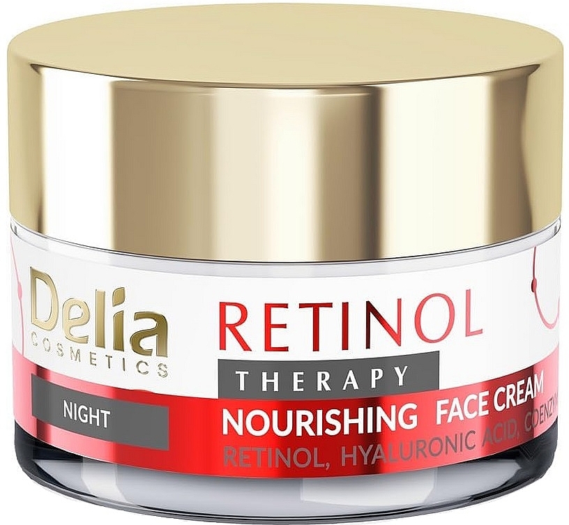 Нічний крем для обличчя - Delia Retinol Therapy Nourishing Night Face Cream — фото N1