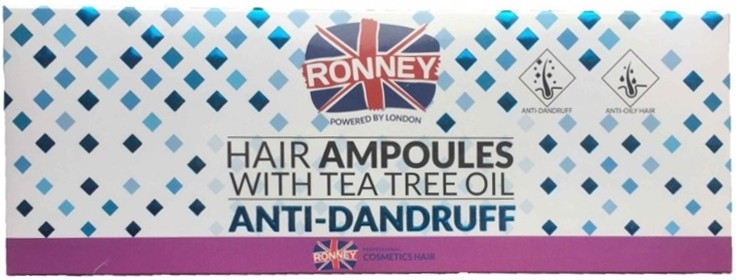 Ампули від лупи для волосся - Ronney Professional Hair Ampoules With Tea Tree Anti-Dandruff — фото N1
