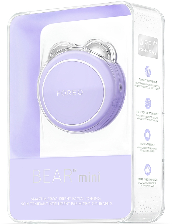 Пристрій для масажу і зміцнення шкіри обличчя - Foreo Bear Mini Lavender — фото N4