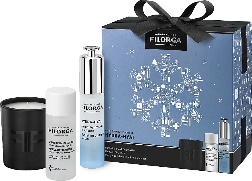 Набір - Filorga Hydra-Hyal Set (f/ser/30ml + mic/water/50ml + candle/140g) — фото N1