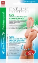 Парфумерія, косметика Скраб для ніг + Маска для ніг - Eveline Cosmetics Therapy