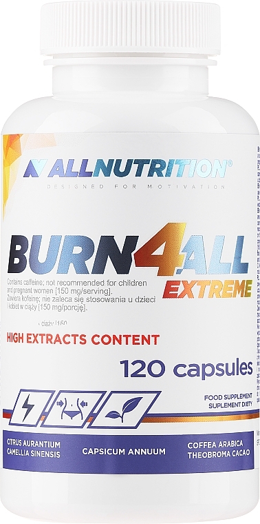 Жироспалювач (баночка) - Allnutrition Burn4All Extreme — фото N1