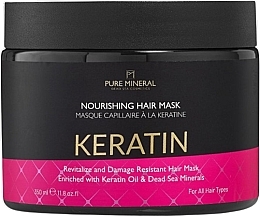 Парфумерія, косметика Кератинова живильна маска для волосся - Pure Mineral Keratin Nourishing Hair Mask