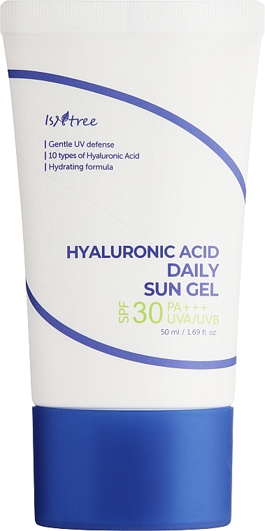 Сонцезахисний гель для обличчя - IsNtree Hyaluronic Acid Daily Sun Gel SPF 30 PA+++ UVA/UVB — фото N1