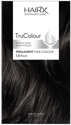 Стойкая краска для волос - Oriflame Hair X Advanced Care TruColour — фото 1.0 - Черный