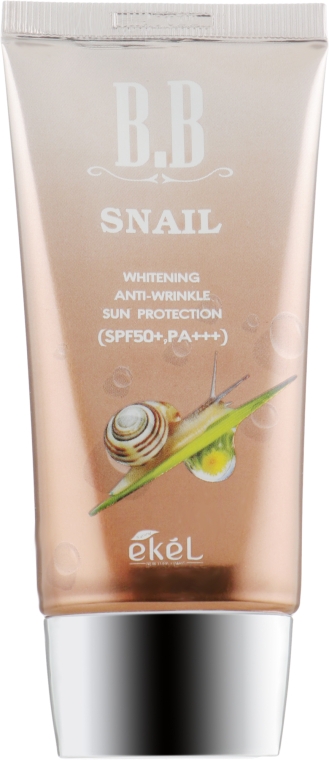 Крем для обличчя з муцином равлика - Ekel Snail Moisture BB Cream SPF50 — фото N2