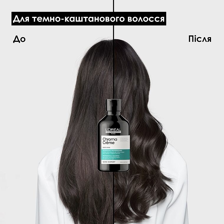 Крем-шампунь для волос с зеленым пигментом - L'Oreal Professionnel Serie Expert Chroma Creme Professional Shampoo Green Dyes — фото N2