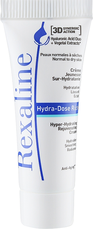 Суперзволожувальний збагачений крем для обличчя - Rexaline Hydra 3D Hydra-Dose Rich Cream (міні) — фото N1