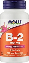 Вітамін B-2 рибофлавін, 100 мг - Now Foods Vitamin B-2 Riboflavin 100mg Capsules — фото N1
