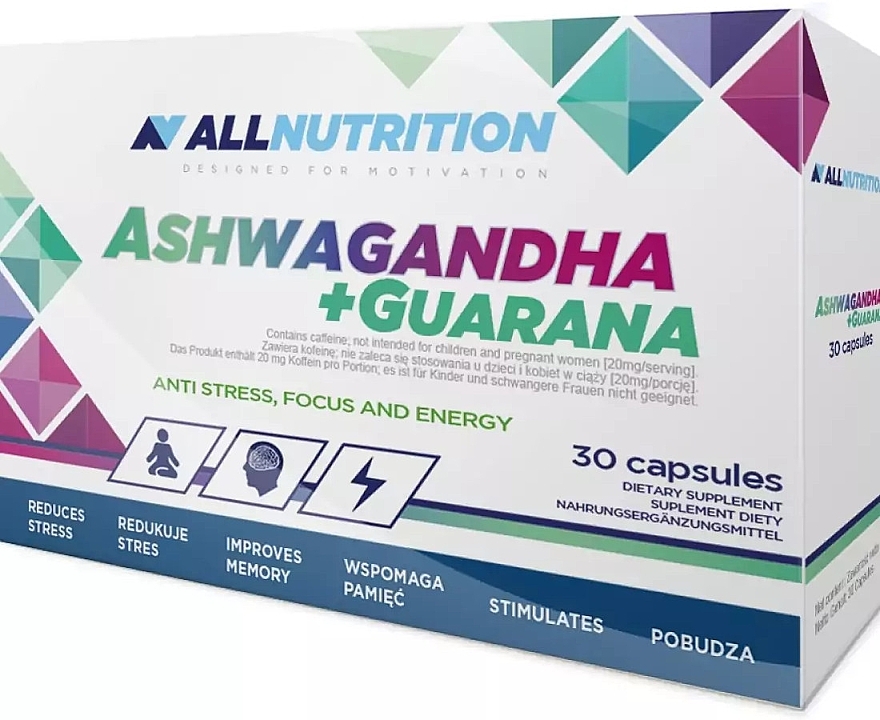 Пищевая добавка "Ашваганда + Гуарана" - Allnutrition Ashwagandha+Guarana — фото N1