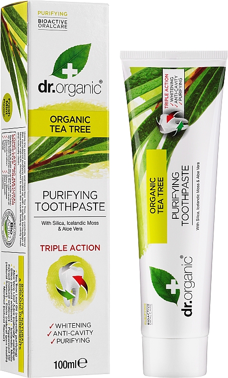 Зубна паста "Чайне дерево" - Dr. Organic Organic Tea Tree Toothpaste — фото N3
