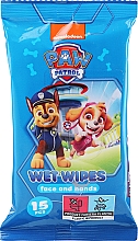 Влажные салфетки, 15шт - Nickelodeon Paw Patrol Baby Wipes — фото N1