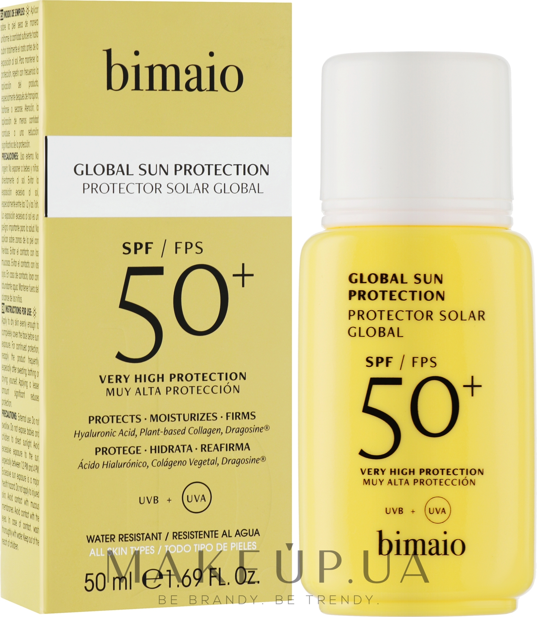 Сонцезахисний крем з SPF 5O+ для обличчя - Bimaio Global Sun Protection — фото 50ml