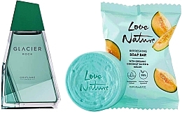 Духи, Парфюмерия, косметика Oriflame Glecier Rock And Love Nature Set - Набор (edt/100ml + b/soap/75g)