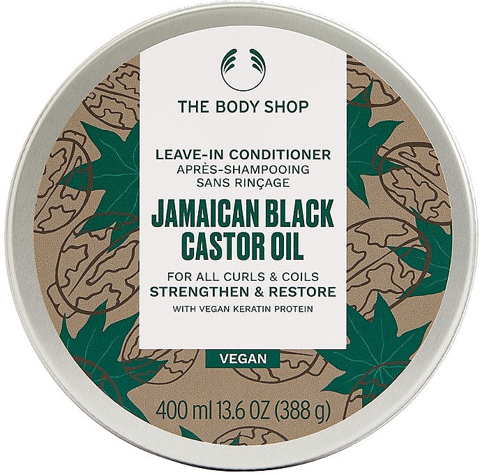 Незмивний кондиціонер для волосся з ямайською чорною рициновою олією - The Body Shop Jamaican Black Castor Oil Leave-In Conditioner — фото N1