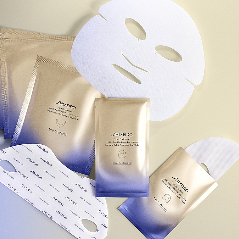 Тканевая маска для лица - Shiseido Vital Perfection LiftDefine Radiance Face Mask — фото N4