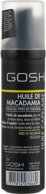 Масло для волос - Gosh Copenhagen Macadamia Oil — фото N2