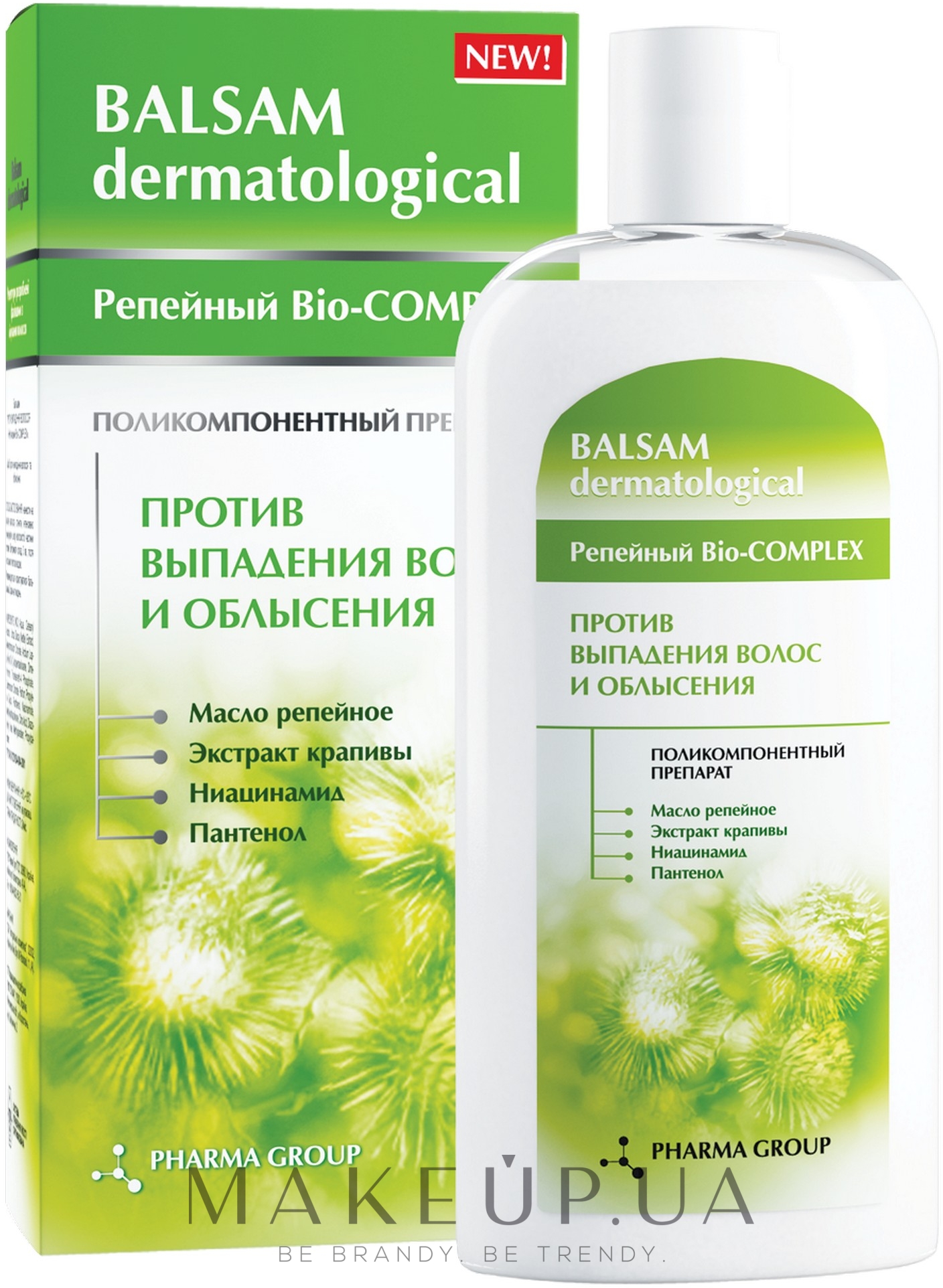 Бальзам против выпадения волос "Репейный bio-complex" - Pharma Group Laboratories Balsam Dermatological  — фото 200ml