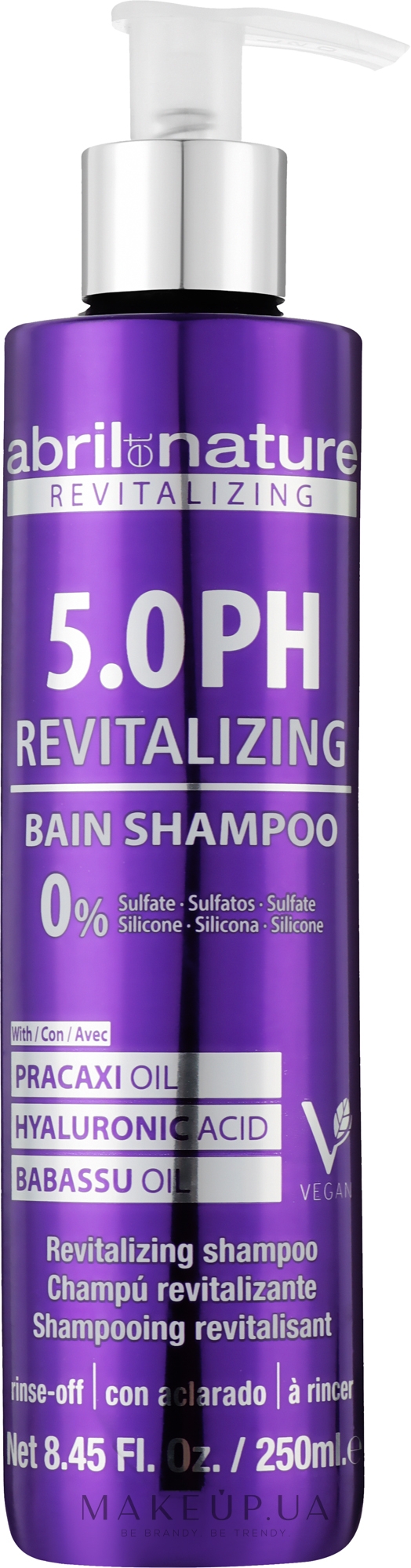 Восстанавливающий шампунь для волос - Abril et Nature 5.0 PH Revitalizing Bain Shampoo — фото 250ml
