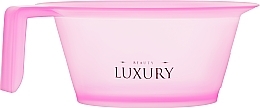 Духи, Парфюмерия, косметика Миска пластиковая для краски, прозрачно-розовая - Beauty LUXURY
