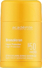 Парфумерія, косметика Academie Sun Stick Sensitive Areas SPF 50+ - Academie Sun Stick Sensitive Areas SPF 50+