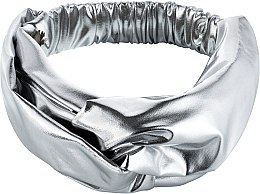 Повязка на голову, трикотаж переплет, светлое серебро "Knit Fashion Twist" - MAKEUP Hair Accessories — фото N1