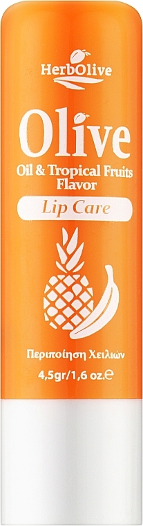 Бальзам для губ з тропічними фруктами - Madis HerbOlive Lip Care — фото N1