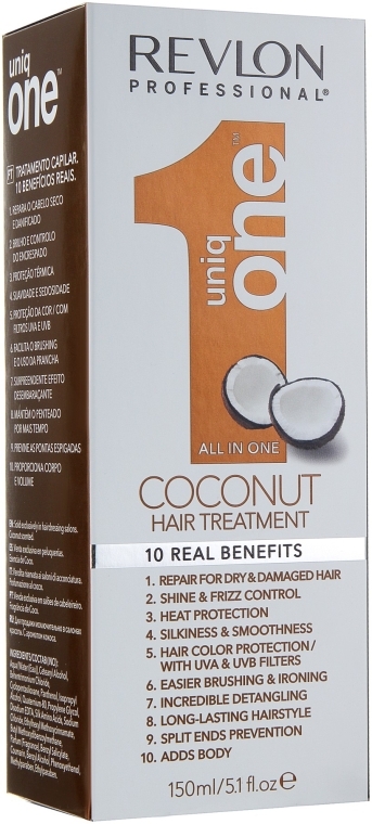 Спрей з ароматом кокоса для волосся  - Revlon Professional Uniq One Hair Treatment — фото N4