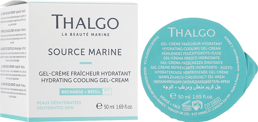 Зволожувальний охолодний гель-крем - Thalgo Source Marine Hydrating Cooling Gel-Cream (змінний блок) — фото N3