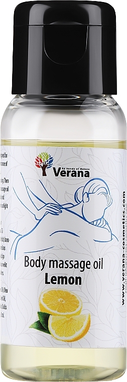 Масажна олія для тіла "Lemon" - Verana Body Massage Oil — фото N1