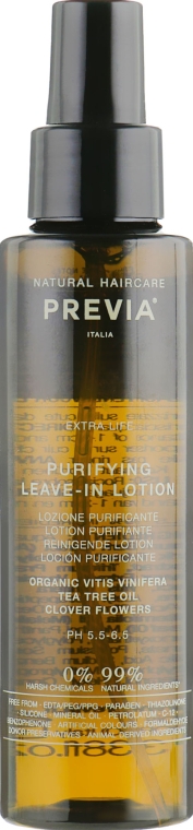 Догляд проти лупи, з олією чайного дерева - Previa TeaTreeOil Purifying Leave-in Lotion